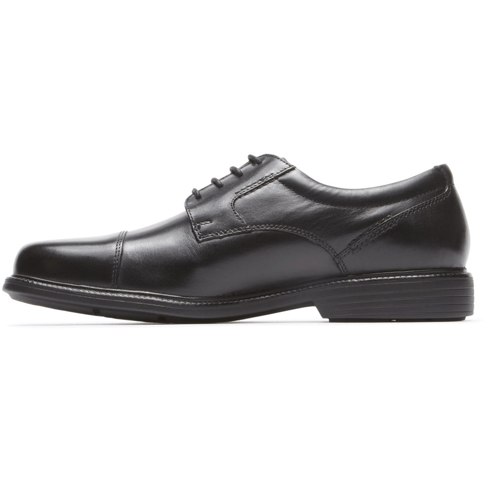 Oxfords Rockport Homem Pretas - Charles Road Cap Toe - 64901NHPV